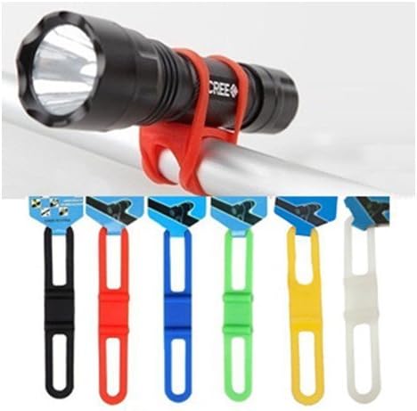 MTB Cycling Bike Bicycle Silicone Band Flash Light Flashlight Phone Strap Tie Ribbon Mount Holder(Pack of 5)