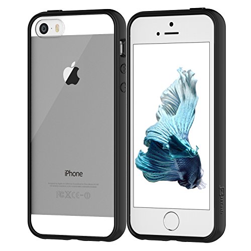 JETechÂ® Luxury iPhone 5 Case Cover Ultra Fit Bumper for Apple iPhone 5 5S (Bumper-Black)
