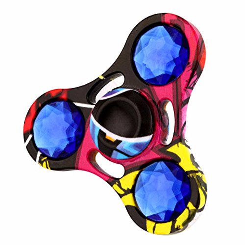 Saingace Metal Crystal Fidget Spinner Dreieck Einzelfinger Dekompression Gyro Hand Spinner Fingerspitzen Gyro