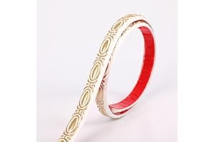 HY HAOYING ITTA 2,2 cm x 3 m Flexible Formleiste selbstklebend abziehen und aufkleben Diamantleiste für Schrankkanten, Wandkanten, Türen, Spiegelrahmen, Heimdekoration (Weiß und Gold)