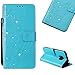 Produktbild CESTOR Magnetverschluss Flip Hülle für Huawei Mate 20 Pro,Luxus [3D Diamant Schmetterling Blumen] Brieftasche mit Halter Kreditkarte Slots und Standfunktion Hülle für Huawei Mate 20 Pro,Blau