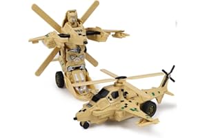 YOBOKO Verwandelbares Flugzeugspielzeug für Kinder Einfaches für Jungen und Mädchen Lustige Spielfahrzeuge Geschenke für Kleinkinder 3–8 Jahren (Camouflage-Khaki)