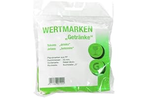 WOLF & APPENZELLER Wertmarken-Chips Getränke, grün, 100 Stk.