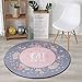 Produktbild FurnitureAndDecor Runder Teppich Cartoon Kinder Wohnzimmer Schlafzimmer Computer Stuhl Matte 5740-TVCA (Farbe: Pink + Blau, Größe: A) Bodenmatte (Farbe : Pink+Blue, Größe : A)