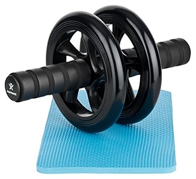 BODYMATE Roulette abdominaux Classic noir I Musculation des abdominaux à genoux I Roue abdominaux avec poignées ergonomiques I Roue abdominale