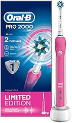 Oral-B Pro 2000 Crossaction Electric Rechargeable Toothbrush Powered by Braun - Pink