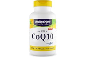 Healthy Origins, Natural CoQ10 avec Kaneka Q10, 100mg, Fortement Dosé, 60 Capsules molles, Sans Gluten, Sans Soja, Non OGM