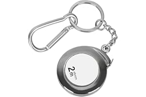 YITAIYUAN Metro a nastro portachiavi funzionale mini nastro retrattile portachiavi 2M metro a nastro in acciaio inossidabile durevole