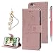 Produktbild iPhone6/iPhone6S Hülle, STXMALL PU Leder Flip Wallet Cover Ledertasche Case Card Slot Brieftasche Tasche Karteneinschub und Magnetverschluß made for iPhone6/iPhone6S(Roségold)