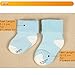 3 Pairs/set Non-slip 85% Cotton Girl Boy Kid Newborn Baby Socks Boots Booties Bootee for 0-24 Months (For 0-12 Months, Blue)