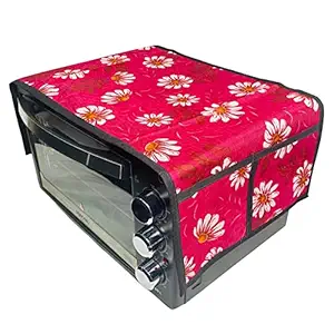 AVANI METROBUZZ Microwave Oven Dust Proof Top Cover with 4 pockets - (Size: 99 x 33 cm) (Red)