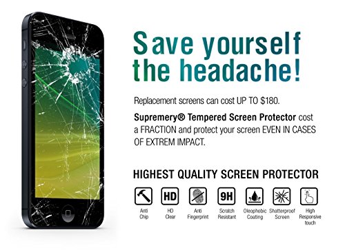 Supremery Lenovo YOGA Tablet 2 (10,1 Zoll) Glas Folie Schutzfolie Displayschutzfolie Panzerglas für Yoga 2 10.1 - 3