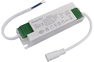 GreenSo 40 W Transformer, LED Driver, Power Supply AC200-240 V and DC27-40 V, 1000 mA Constant Current Transformer for 60 x 60 cm 62 x 62 cm 120 x 30 cm LED Panel Light GS-PA40A02-1000 TÜV CE SAA RoHS Certificates (Pack of 1)