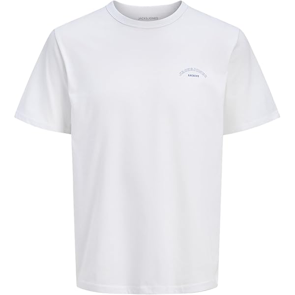 JACK & JONES Jcocondor Tee SS Crew Neck Fst, Bianco, XS