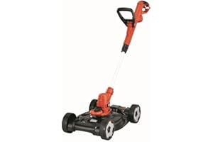 ‎BLACK+DECKER Black+Decker 3-in-1 550W Multi-Trimmer, Rasentrimmer, Kantenschneider, Rasenmäher, E-Drive, 30 cm Schnittbreite, automatische Fadennachstellung, Einzelfaden 9 m / 1,6 mm, ST5530 cm, schwarz orange