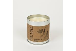 ST EVAL St. Eval Bergamot & Nettle Scented Tin Candle - Wax - Refreshing Fragrance - an Uplifting, Herbal Aroma with Bergamot Accord and Nettle Leaves - Made in Cornwall
