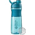 BlenderBottle SportMixer Shaker Bottle Perfect for Protein Shakes and Pre Workout, 28-Ounce, Teal