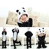 Très Chic Mailanda Unisex Erwachsene Schlafanzug Karneval Tier Cosplay Plüschtier Kapuzenkostüm(Panda) - 