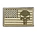 Produktbild Punisher Patch Tactical Emblem Totenkopf versch. Farben mit Klettverschluss Airsoft (Gold)