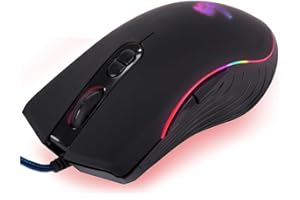 GADIRIA Ratón Gaming con Cable - 6000 dpi - RGB, 7D, Optico - Ratón PC, Portátil, Ordenador - Gaming Mouse Ideal para Gamers - Cable Mouse