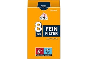 CHILLHOUSE Gizeh 8mm Kohlefilter 10x100 Filter(1000Stück)