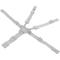 Lot De 2 Harnais De Sécurité 5 Points Pour Chaise Haute Monsieur Bébé Ptit - Ajustable, Polypropylène/polyester - Pour Enfant Dès 6 Mois