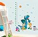 ufengke® Cartoon Animals Dinosaur Height Chart Decals(70cm-180cm), Children's Room Nursery Removable Wall Stickers Murals