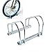 Produktbild Femor Fahrradständer Bodenparker für 2 Fahrräde Mehrfachständer Twin Bicycle Stand (Silber farbe)