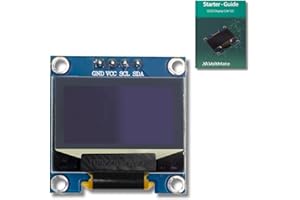 VoltMate 1x OLED-Display mit 0,96 Zoll und I2C-Schnittstelle - Verwendung des SSD-1306 Chips mit128 x 64 Pixeln für klare Darstellungen - kompatibel mit Raspberry Pi und Arduino inklusive E-Book!