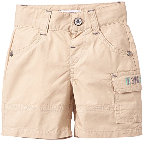 3 Pommes Baby Boys 0-24m Bermuda Plain Short, Off-White (Sable), 3-6 Months (Manufacturer size: 6 Months)