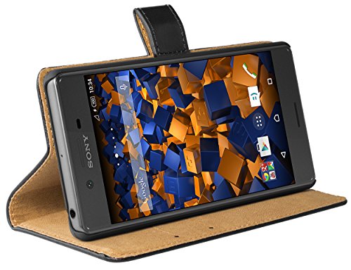 Preisvergleich Produktbild mumbi Ledertasche im Bookstyle für Sony Xperia X Tasche