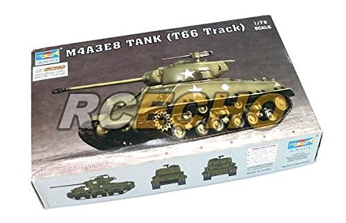 RCECHO® TRUMPETER Military Model 1/72 M4A3E8 Tank (T66 Tank) Scale Hobby 07225 P7225 with RCECHO® Full Version Apps Edition