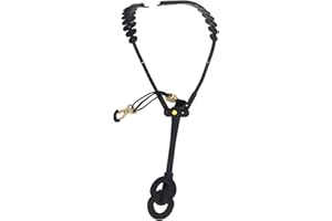 Depisuta Saxophon-Schultergurt, Verstellbarer Saxophon-Geschirrgurt mit Flexiblem Drehpunkt, Doppelt Schulterverstellbarer Saxophongurt, Saxophon-Doppelschulter-Nackengurt,