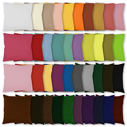 DEKOKISSEN KISSENHÜLLE KISSENBEZUG SOFAKISSEN VIVID (Rot 12, 50x50cm)