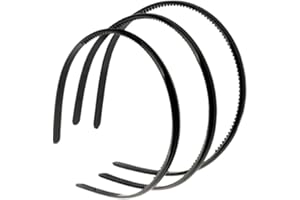 AIDQXBAOER 3 Pezzi 8 mm Capelli in Nero Cerchietti Coperto di Nastro Accessorio dei Capelli?Cerchietto Artigianale Fai-da-Te Cerchietti Bulk Semplici e Sottili Accessorio per Capelli