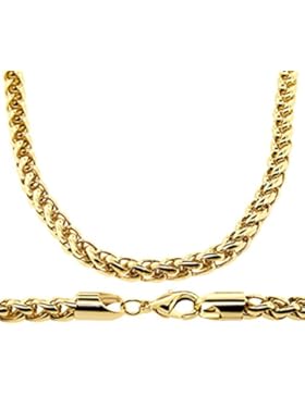 Panzerkette - 24 Karat vergoldet - massive Halskette - Herren - Hip Hop Bling - 6mm