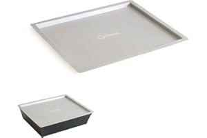 Chef Pomodoro | Couvercle pour Plaque à Pizza Rectangulaire (25 x 20,3 cm) - Maintient la Chaleur et l'Humidité dans vos Pizzas, Lasagnes, Tartes et Gateaux - Convient à la plaque pizza style Detroit