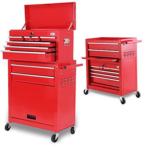 Werkstattwagen Rollwagen Werkzeugwagen rollbar 8 Schubfächer