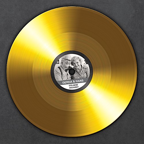 Goldene Schallplatte zur Goldenen Hochzeit – Urkunde – Personalisiert mit Namen - 3