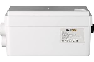 KUKUMAX Trituratore Maceratore Pomp 2 in 1 WC Lavabo bidet vasca doccia Super silenzioso 250W