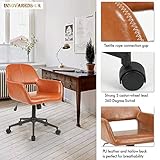 Innovareds Cuir PU réglable Fauteuil de bureau pivotant à 360 degrés pour bureau Fauteuil Marron