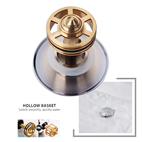 BONADE® Chrom Universal Ablaufventil Ablaufgarnitur ohne Überlauf POP UP Ventil für Waschtisch oder Waschbecken - 5