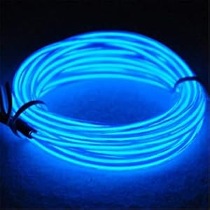 amasawa luz de neón el alambre con recargable Pack – resistente al agua luz línea de cables luminoso para fiestas y para decoración de Halloween