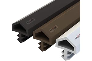 STEIGNER Joint de Porte et de Fenêtre STD05 1 m 12 mm Joint d'Étanchéité en Caoutchouc Marron PVC Aluminium