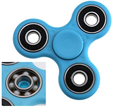 Hand Spinner Fidget Tri-Spinner 3D Ceramic Bearing Focus Kids Adult Toys Blue