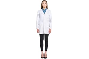 Icertag Blouse de laboratoire, Blouse de médecin, Blouse de médecin pour femme, Blouse blanche pour femme, Adaptée aux étudiants, Laboratoire scientifique, Infirmière, Cosplay, Blouse en coton