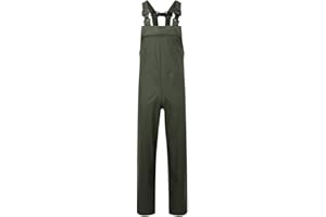 MOUNTAIN PASS Air-Flex Waterproof Windproof BREATHABLE Bib N Brace Dungaree Overalls Lightweight Fort By Fortress S-XXL (M, OLIVE)