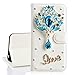 Produktbild Xifanzi PU Ledertasche für HTC U11 Plus Flip Case Strass Bling Bling Entwurf Muster Bookstyle Lederhülle Handytaschen für HTC U11 Plus Handschlaufe Schutzhülle Blauer Kristallbaum