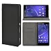 Produktbild iProtect Sony Xperia Style, Xperia T3 Kunstleder Tasche im Bookstyle schwarz Schutzhülle mit integriertem Magnetverschluss