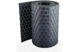 RETELANDIA L'OUTLET DELLE RECINZIONI RETELANDIA - Striscia Rattan per Recinzione Antracite cm 19x10 m frangisole. Schermatura Privacy 100% Pannelli recinzioni in Rete Metallica